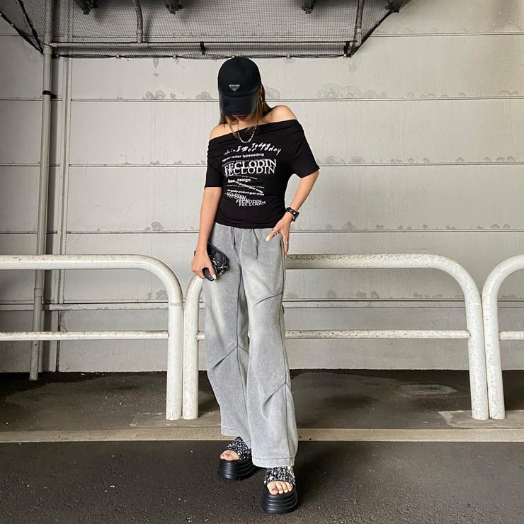 オフショルサイドドロストTシャツ | non-hedge  | 詳細画像6 