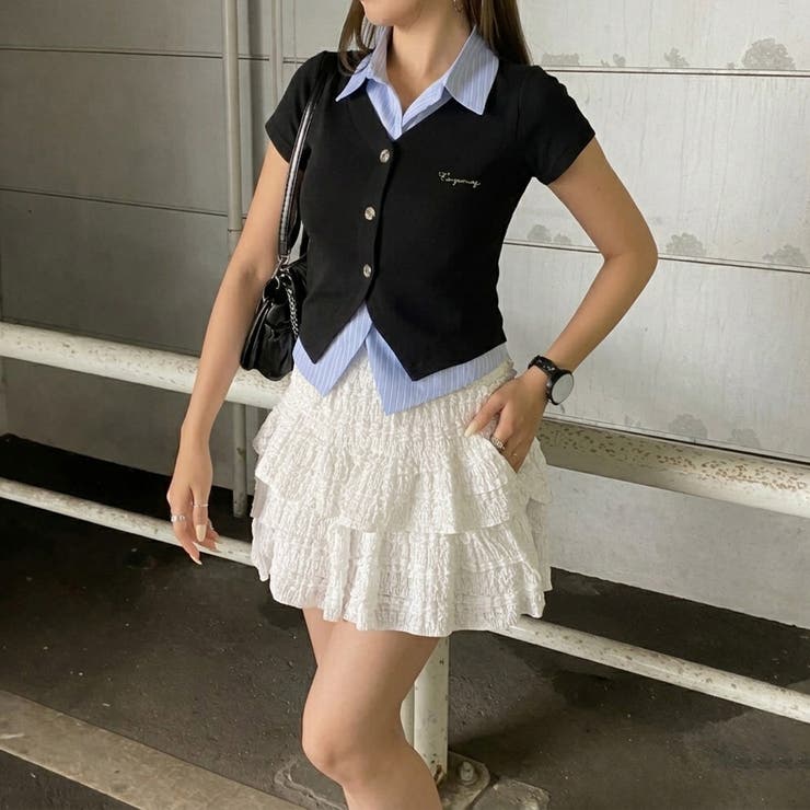 シャツアンサンブル風プレートトップス | non-hedge  | 詳細画像31 