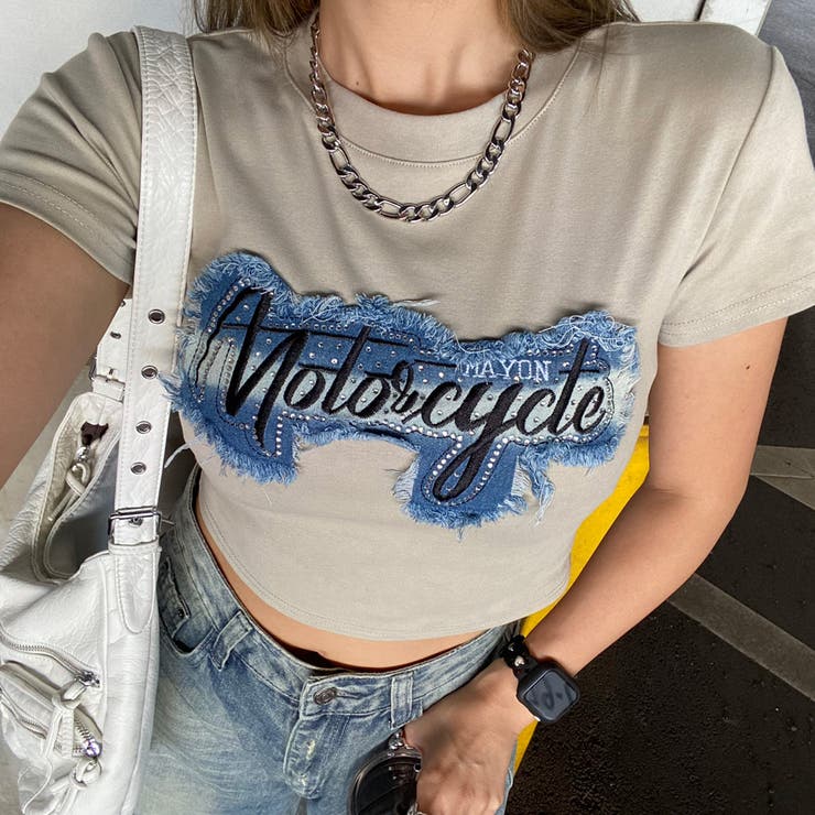 デニムストーンロゴチビTシャツ | non-hedge  | 詳細画像13 