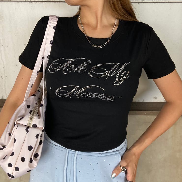 ブラック | ストーンロゴチビTシャツ | non-hedge 