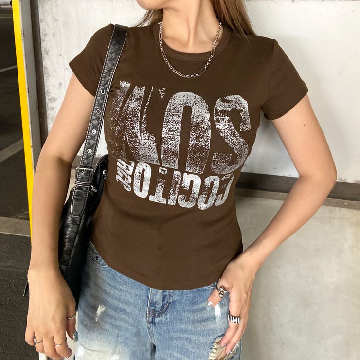 ブラウン | シルバービッグロゴTシャツ | non-hedge 