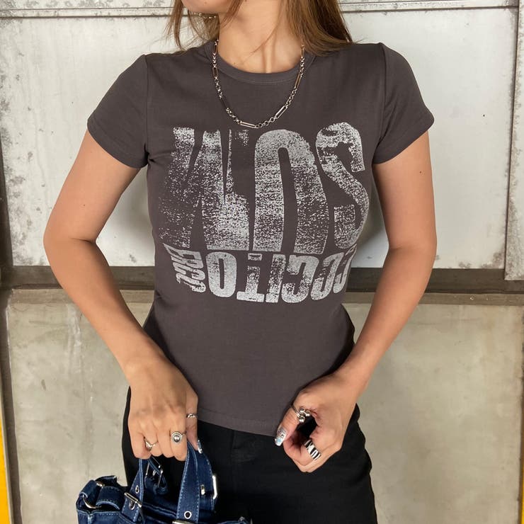 チャコール | シルバービッグロゴTシャツ | non-hedge 