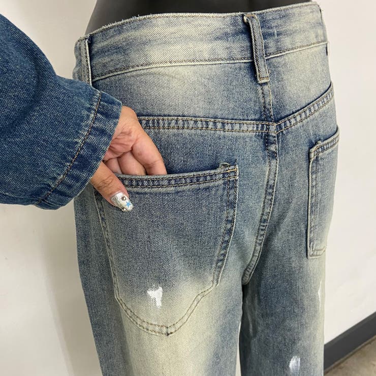 デニムロゴダメージストレートパンツ | non-hedge  | 詳細画像30 