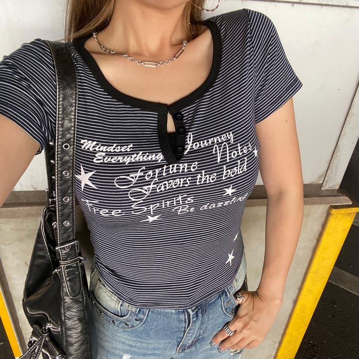 ボーダースターロゴTシャツ | non-hedge  | 詳細画像1 