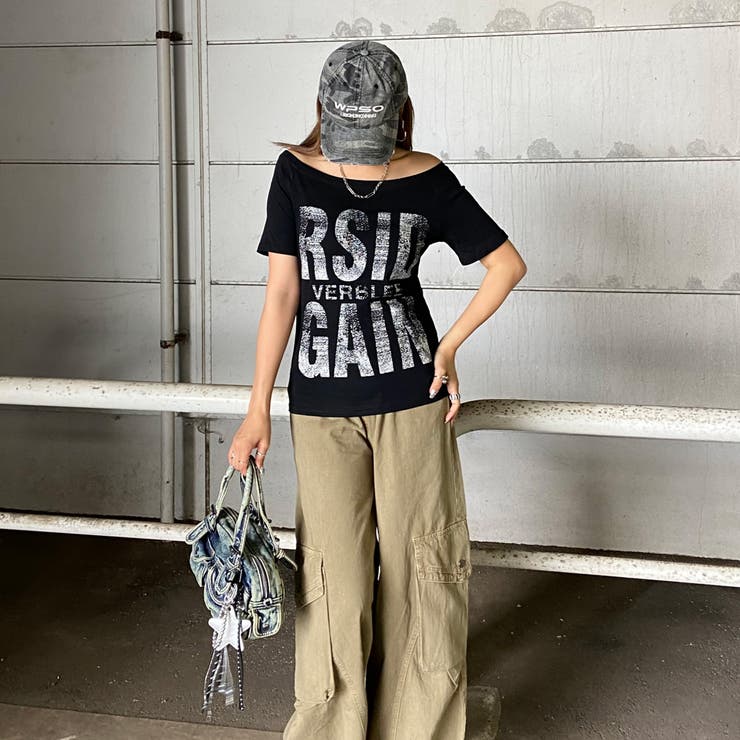 オフショルビッグロゴTシャツ | non-hedge  | 詳細画像3 