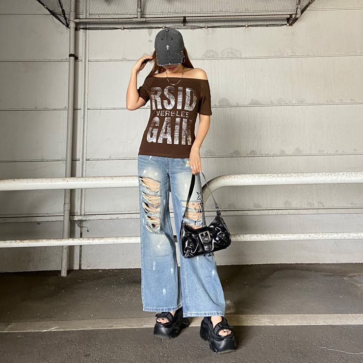 オフショルビッグロゴTシャツ | non-hedge  | 詳細画像7 
