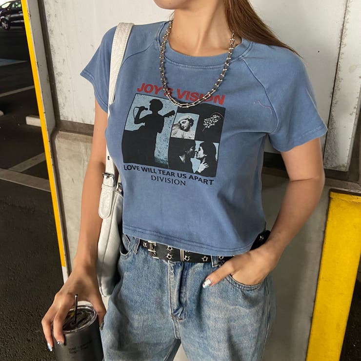 ブルー | ブリーチ転写ショートTシャツ | non-hedge 