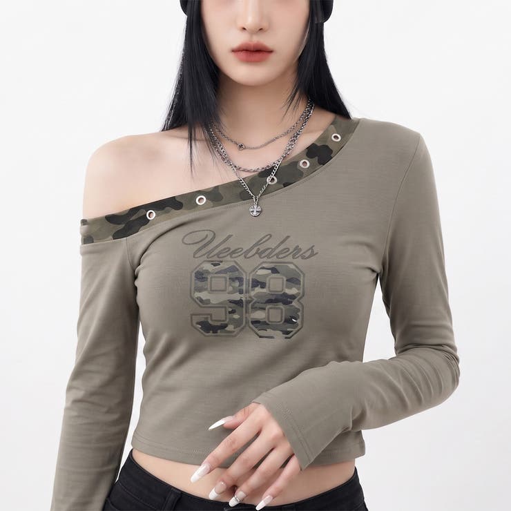 カーキ | 迷彩切替Tシャツ | non-hedge 