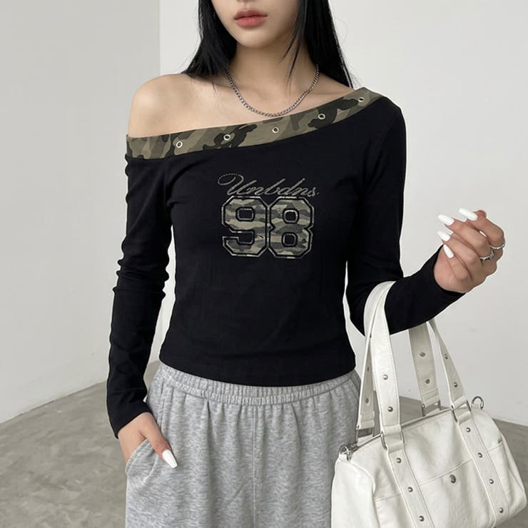 ブラック | 迷彩切替Tシャツ | non-hedge 