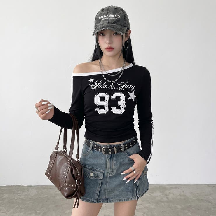 ラインオフショルダーTシャツ | non-hedge  | 詳細画像9 