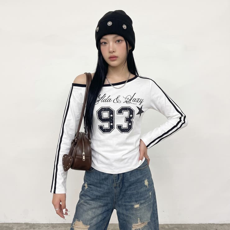 ラインオフショルダーTシャツ | non-hedge  | 詳細画像12 