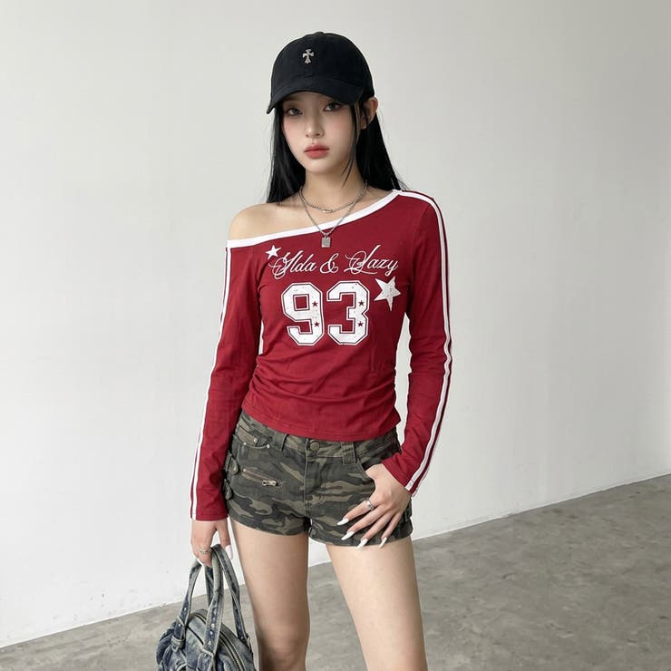 ラインオフショルダーTシャツ | non-hedge  | 詳細画像2 
