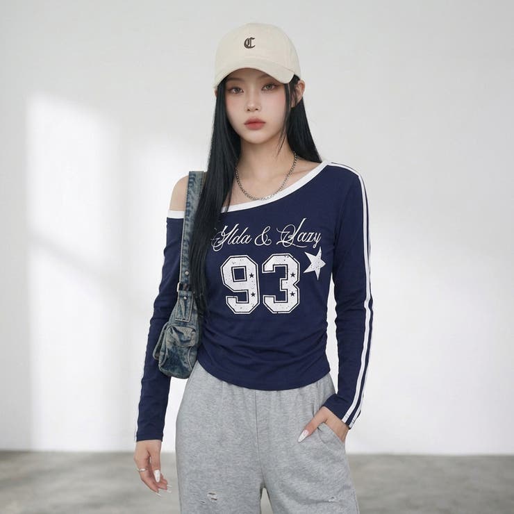 ラインオフショルダーTシャツ | non-hedge  | 詳細画像5 