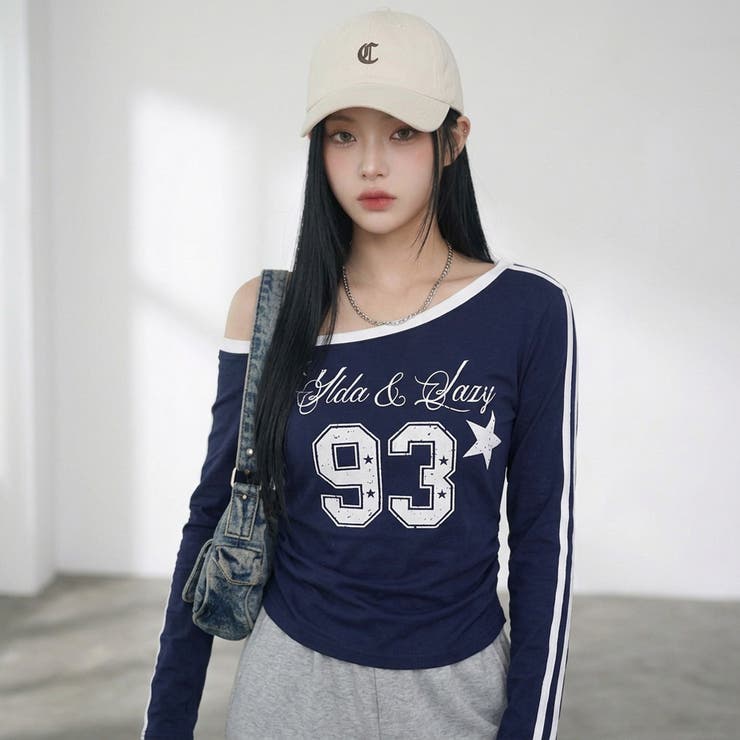 ラインオフショルダーTシャツ | non-hedge  | 詳細画像6 