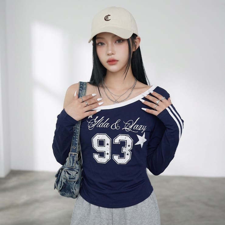 ラインオフショルダーTシャツ | non-hedge  | 詳細画像7 