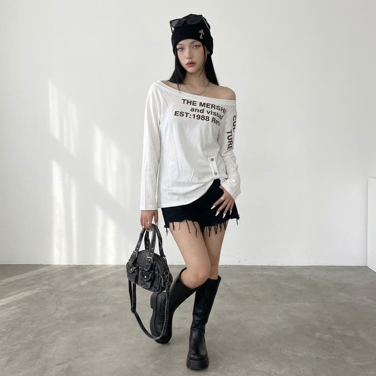 ロゴワンショルダーTシャツ | non-hedge  | 詳細画像2 