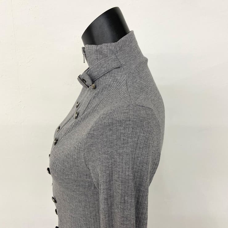 リブボタンスタンドZIPトップス | non-hedge  | 詳細画像26 