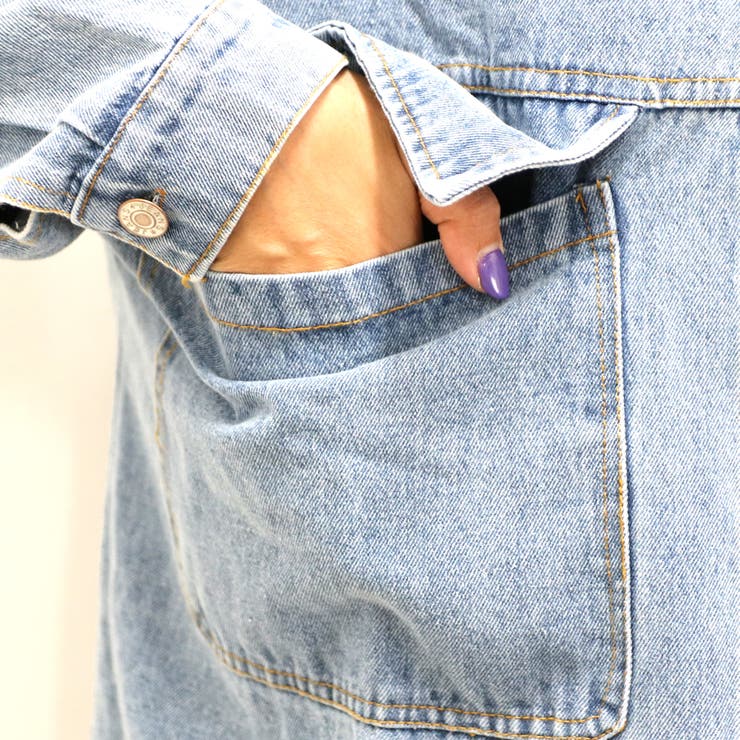 バックプリントダメージデニムシャツ レディース ファッション | non-hedge  | 詳細画像16 