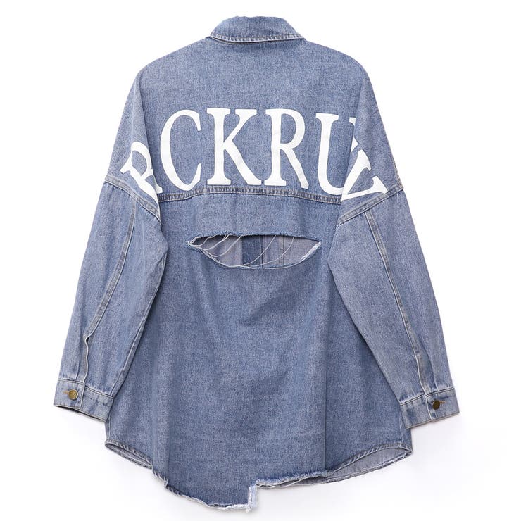 バックプリントダメージデニムシャツ レディース ファッション | non-hedge  | 詳細画像22 