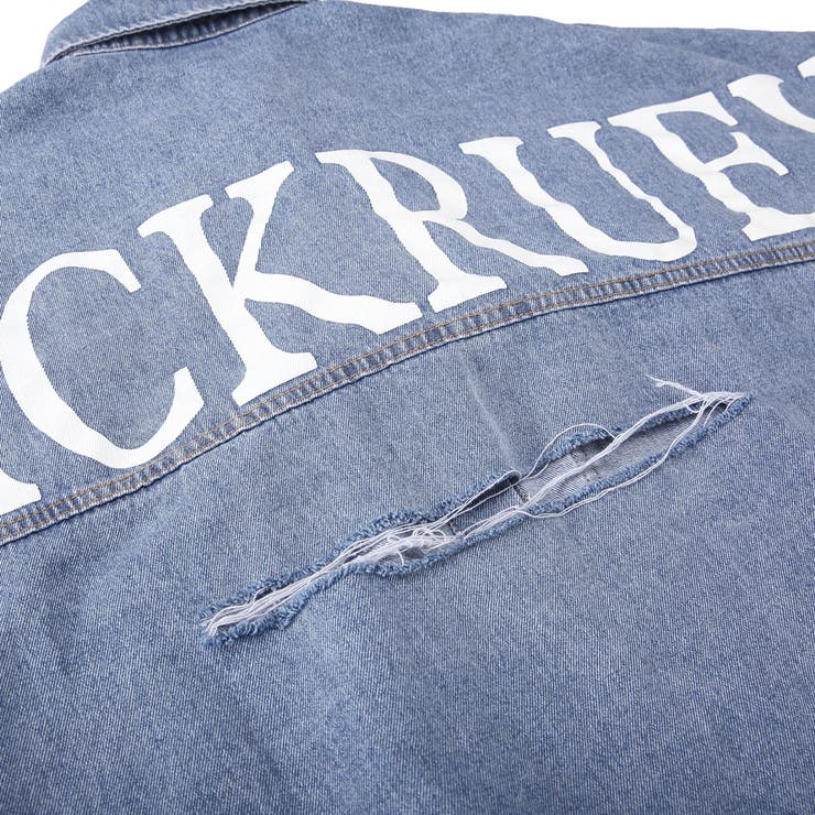 バックプリントダメージデニムシャツ レディース ファッション | non-hedge  | 詳細画像27 