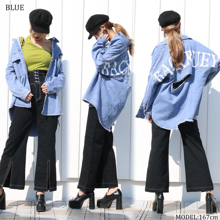 バックプリントダメージデニムシャツ レディース ファッション | non-hedge  | 詳細画像37 