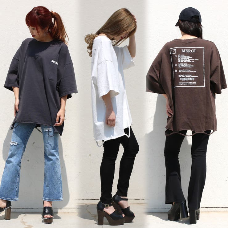 バックロゴダメージTシャツ レディース ファッション | non-hedge  | 詳細画像3 