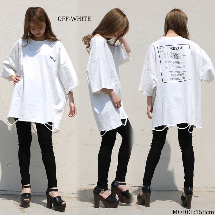 バックロゴダメージTシャツ レディース ファッション | non-hedge  | 詳細画像31 