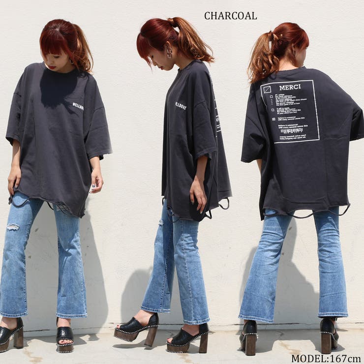 バックロゴダメージTシャツ レディース ファッション | non-hedge  | 詳細画像33 