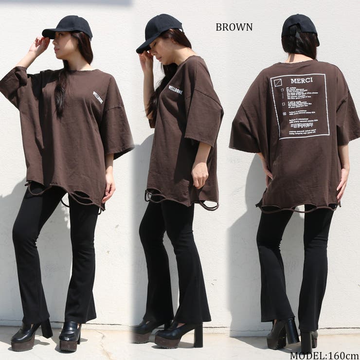バックロゴダメージTシャツ レディース ファッション | non-hedge  | 詳細画像34 