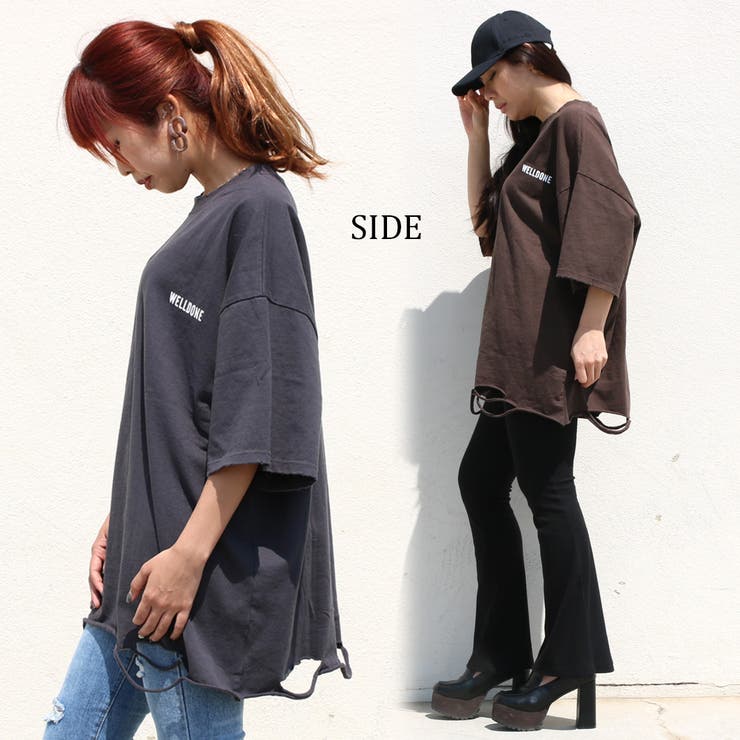 バックロゴダメージTシャツ レディース ファッション | non-hedge  | 詳細画像6 