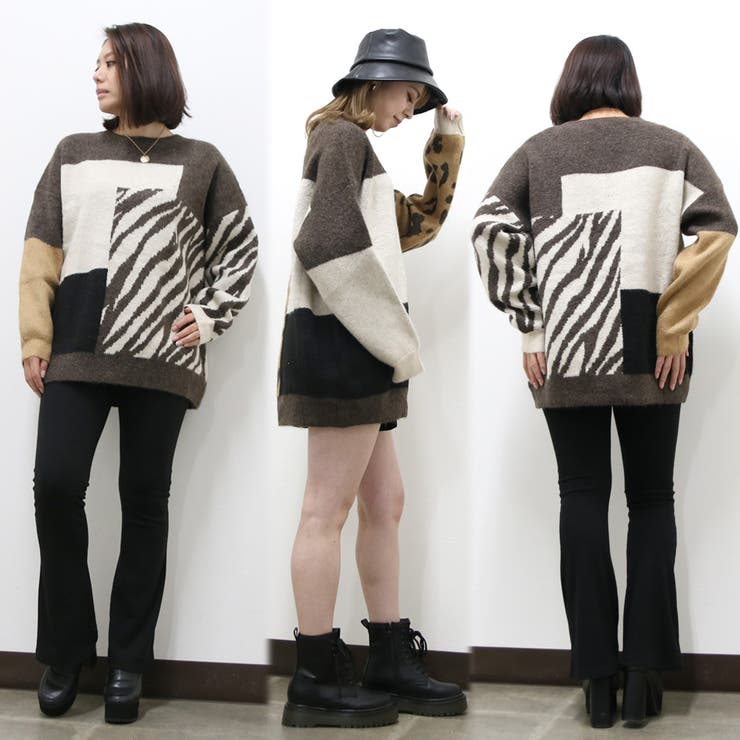 トップス tm FREAK'S STORE/ポロ襟 配色 ジップカーディガン/バイオウォッシュ加工