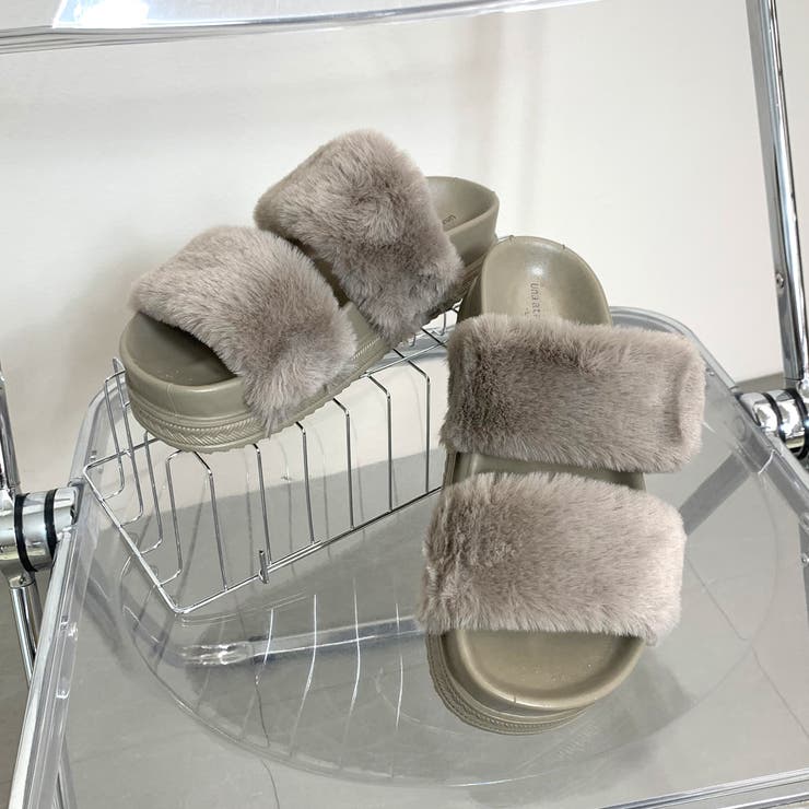 グレー | ファーサンダル | non-hedge 