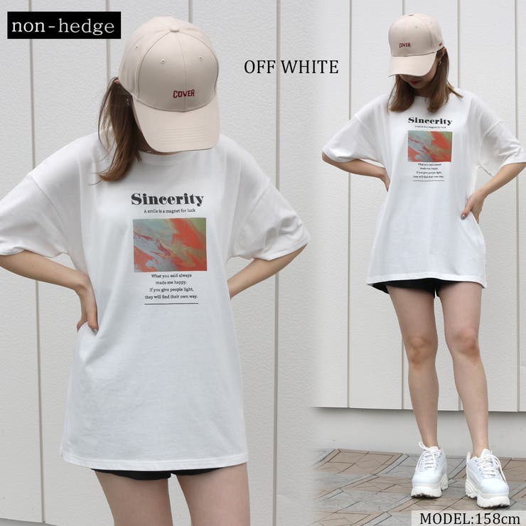 マーブルプリントTシャツ レディース ファッション[品番：NHGW0001541]｜non-hedge  （ノンヘッジ）のレディースファッション通販｜SHOPLIST（ショップリスト）