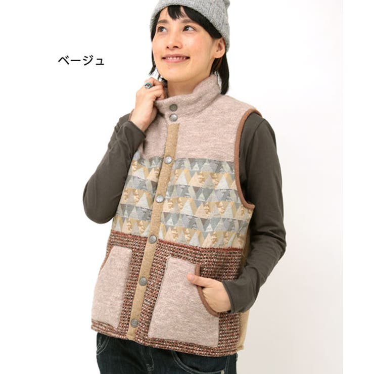 トップス チチカカ JQパッチキルト ベスト fwcbc143 レディース
