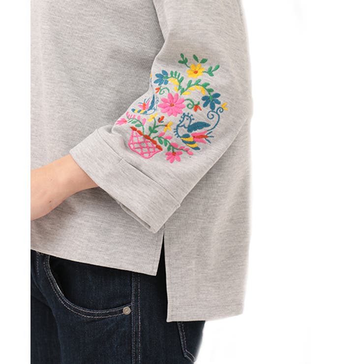 トップス チチカカ カットミラノ袖刺繍[品番：TTKW0003266