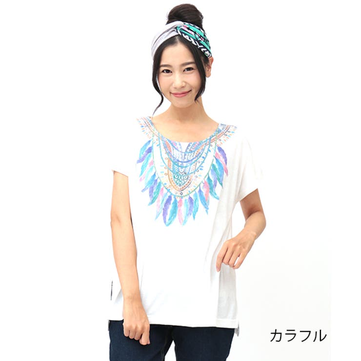 トップス チチカカ アフリカンフェザー Tシャツ gscbd272