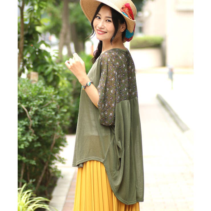 Biba 【 Chain Detail Blouse Women 】 ファッション レディースファッション トップス その他トップス レディース トップス チチカカ 異素材ゆるトップス gsjbd358 レディース