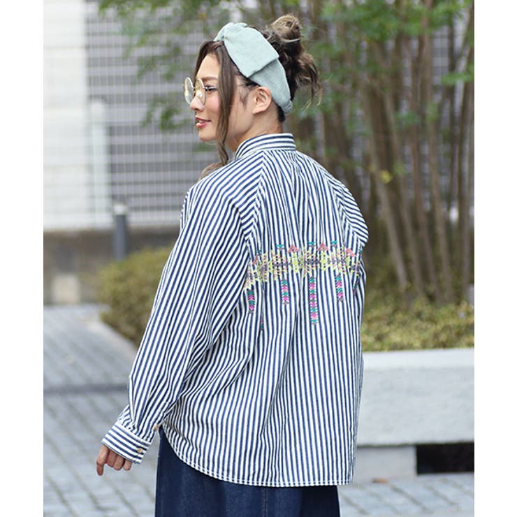人気 トップス チチカカ インディゴナバホ刺繍 シャツ gwcbc144 トップス