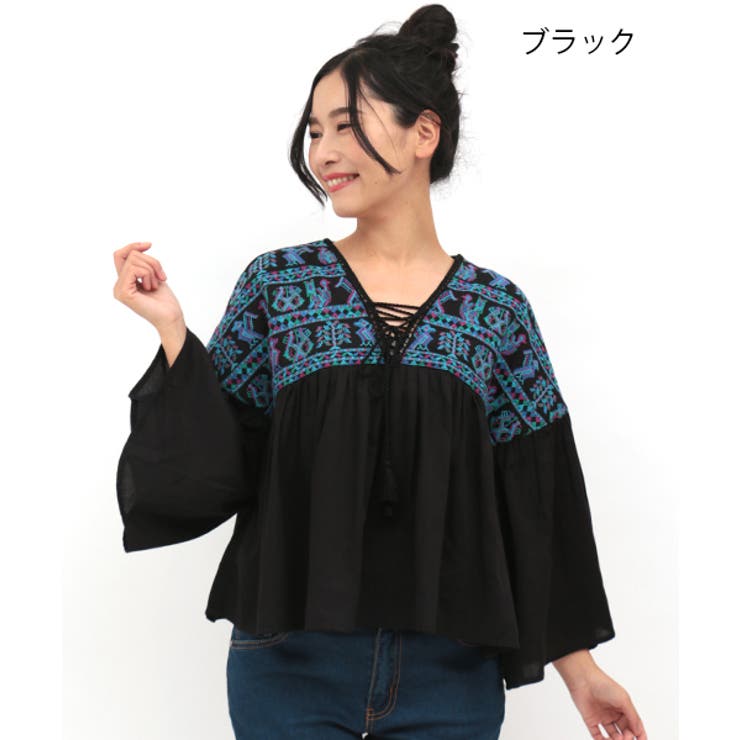 トップス チチカカ グアテマラ刺繍 ブラウス hsica009
