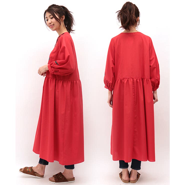 ワンピース チチカカ 刺繍ローンワンピース hsjcb092 レディース[品番