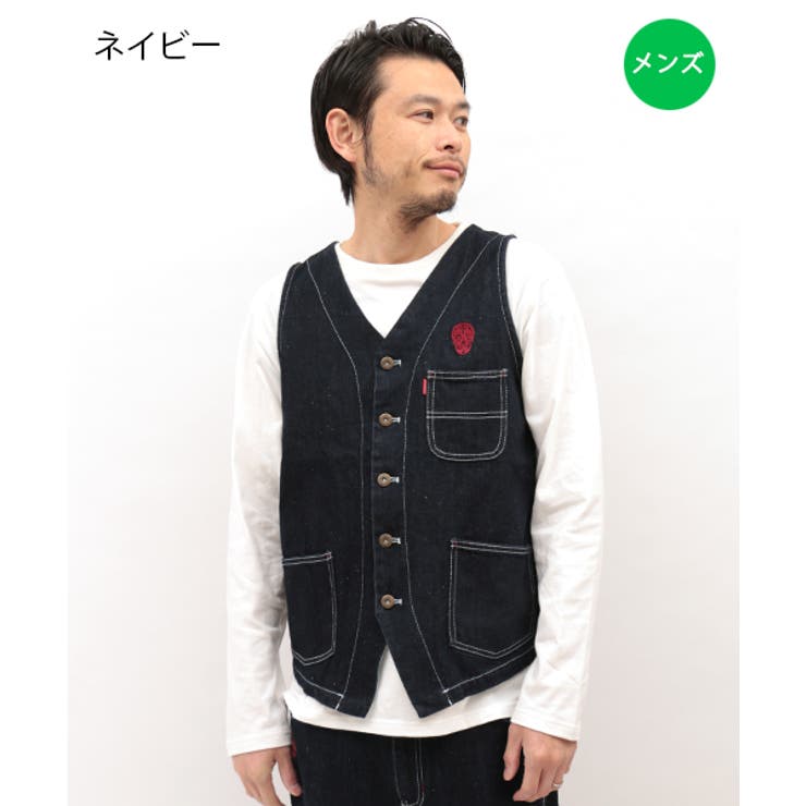 美品☆/チチカカ/ジャンスカ/ヒッコリー/デニム生地/Lサイズ トップス チチカカ ヒッコリー×デニム[品番：TTKW0005485