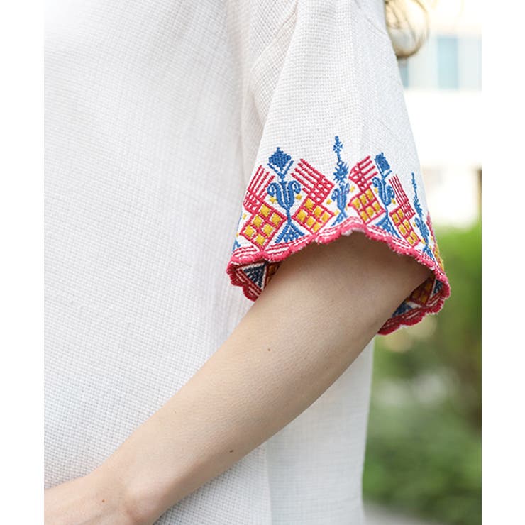 トップス チチカカ グアテマラブランケット刺繍プルオーバー