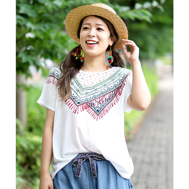 トップス チチカカ メキシコストール Tシャツ hsjbd277 レディース[品番：TTKW0005412]｜チチカカのレディースファッション