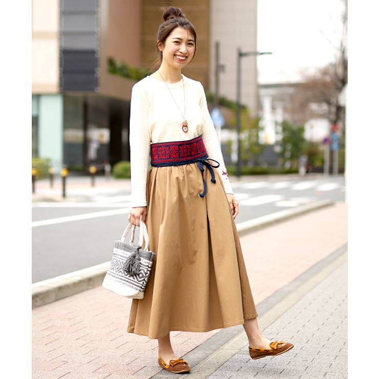チチカカ カットソー刺繍サッシュベルト zhscbb7030 レディース