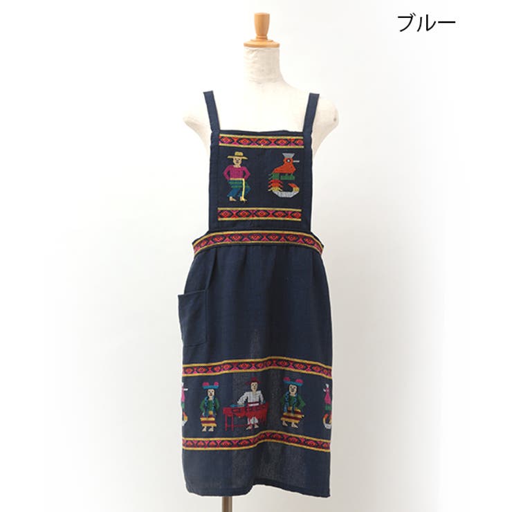 チチカカ グアテマラ人形刺繍エプロン zhsgc2400 レディース