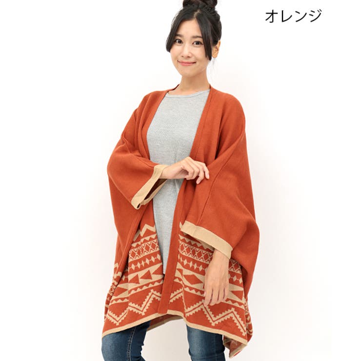 トップス チチカカ キカジャガードニットポンチョ[品番：TTKW0006080