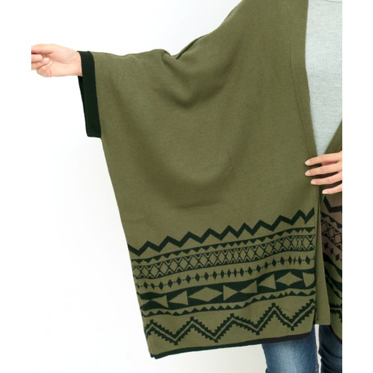 トップス チチカカ キカジャガードニットポンチョ[品番：TTKW0006080