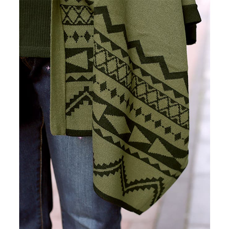 トップス チチカカ キカジャガードニットポンチョ[品番：TTKW0006080