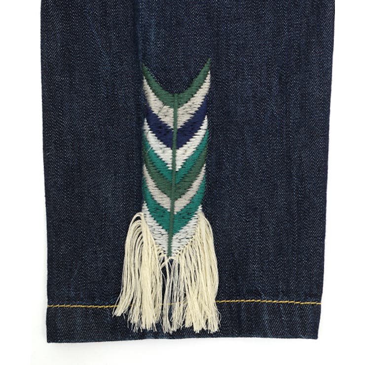 大きいサイズ チチカカ グアテマラ刺繍デニム[品番：TTKW0006098