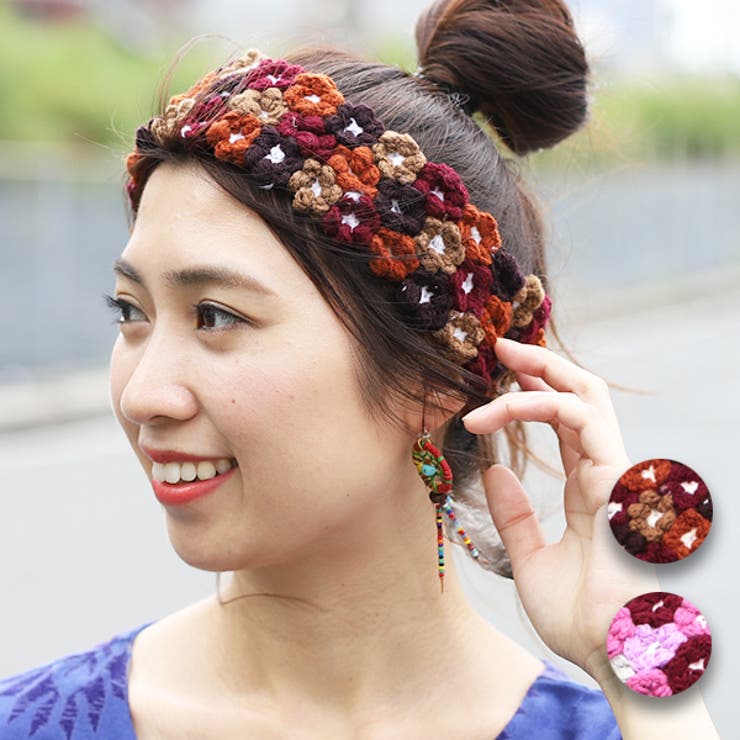 チチカカ フラワークロシェヘアバンド zhwncb8640 レディース